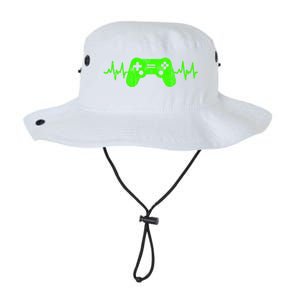 Gamer Heartbeat Video Games Ns Gaming Gift Legacy Cool Fit Booney Bucket Hat