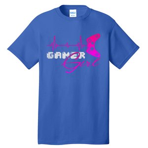 Gamer Heartbeat Video Games Controller Gaming Funny Gift Tall T-Shirt