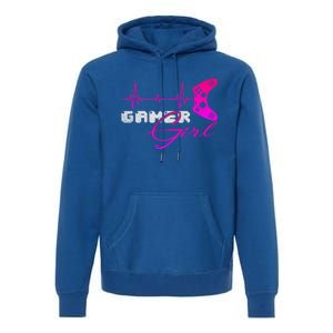 Gamer Heartbeat Video Games Controller Gaming Funny Gift Premium Hoodie