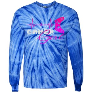 Gamer Heartbeat Video Games Controller Gaming Funny Gift Tie-Dye Long Sleeve Shirt