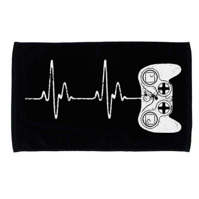 Gamer Heartbeat Video Game Lover Microfiber Hand Towel