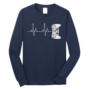 Gamer Heartbeat Video Game Lover Long Sleeve Shirt