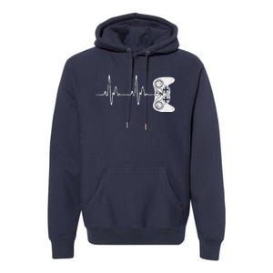 Gamer Heartbeat Video Game Lover Premium Hoodie