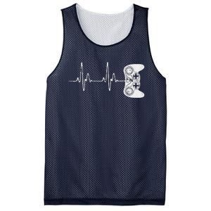 Gamer Heartbeat Video Game Lover Mesh Reversible Basketball Jersey Tank