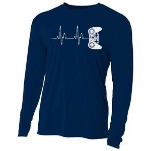 Gamer Heartbeat Video Game Lover Cooling Performance Long Sleeve Crew