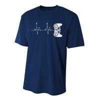 Gamer Heartbeat Video Game Lover Performance Sprint T-Shirt