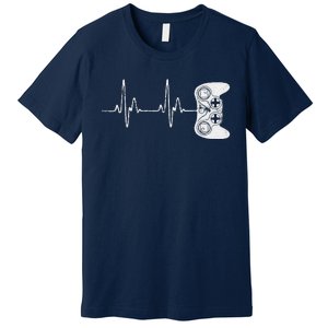 Gamer Heartbeat Video Game Lover Premium T-Shirt