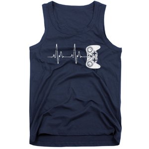 Gamer Heartbeat Video Game Lover Tank Top