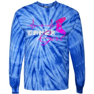 Gamer Heartbeat Video Games Controller Gaming Gift Tie-Dye Long Sleeve Shirt