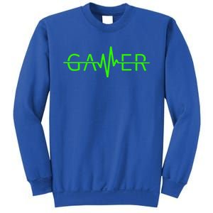 Gamer Heartbeat Video Games Gaming Nager Graphic Gift Sweatshirt