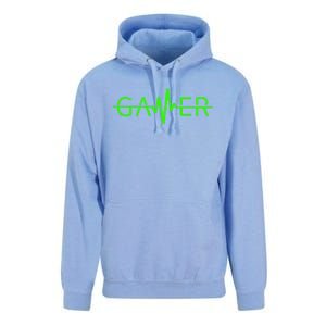 Gamer Heartbeat Video Games Gaming Nager Graphic Gift Unisex Surf Hoodie