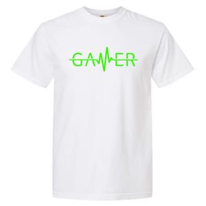 Gamer Heartbeat Video Games Gaming Nager Graphic Gift Garment-Dyed Heavyweight T-Shirt