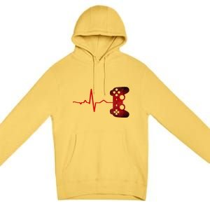 Gamer Heartbeat Video Games Gaming Premium Pullover Hoodie