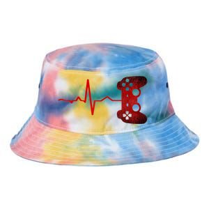 Gamer Heartbeat Video Games Gaming Tie Dye Newport Bucket Hat