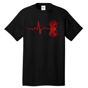 Gamer Heartbeat Video Games Gaming Tall T-Shirt