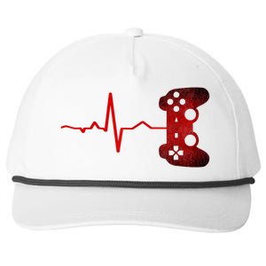 Gamer Heartbeat Video Games Gaming Snapback Five-Panel Rope Hat