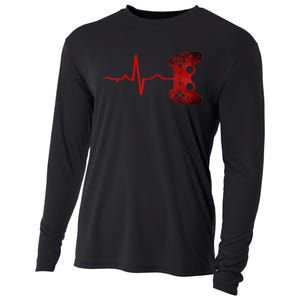 Gamer Heartbeat Video Games Gaming Cooling Performance Long Sleeve Crew