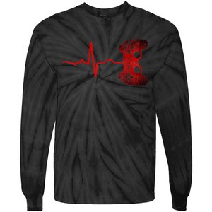 Gamer Heartbeat Video Games Gaming Tie-Dye Long Sleeve Shirt