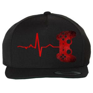 Gamer Heartbeat Video Games Gaming Wool Snapback Cap