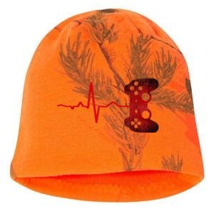 Gamer Heartbeat Video Games Gaming Kati - Camo Knit Beanie