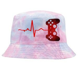 Gamer Heartbeat Video Games Gaming Tie-Dyed Bucket Hat