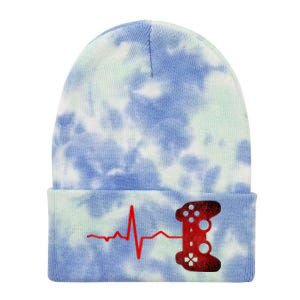 Gamer Heartbeat Video Games Gaming Tie Dye 12in Knit Beanie