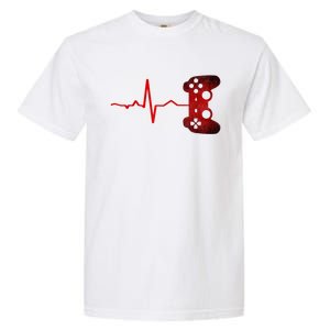 Gamer Heartbeat Video Games Gaming Garment-Dyed Heavyweight T-Shirt