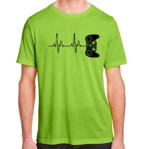 Gamer Heartbeat Video Game Lover Gift Adult ChromaSoft Performance T-Shirt