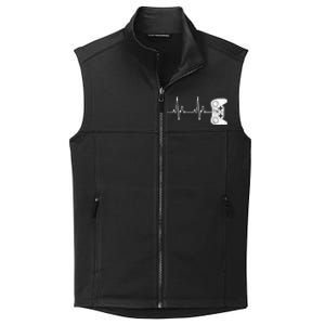 Gamer Heartbeat Video Game Lover Gift Collective Smooth Fleece Vest