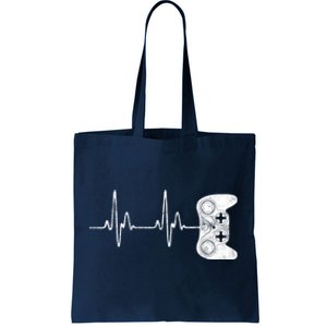 Gamer Heartbeat Video Game Lover Gift Tote Bag