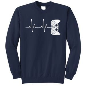 Gamer Heartbeat Video Game Lover Gift Tall Sweatshirt