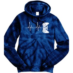 Gamer Heartbeat Video Game Lover Gift Tie Dye Hoodie