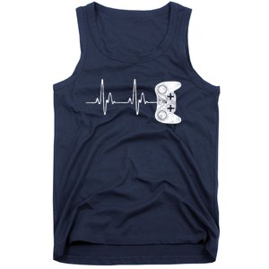 Gamer Heartbeat Video Game Lover Gift Tank Top