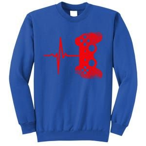 Gamer Heartbeat Video Games Gaming Gift Tall Sweatshirt