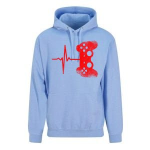 Gamer Heartbeat Video Games Gaming Gift Unisex Surf Hoodie