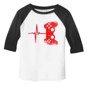 Gamer Heartbeat Video Games Gaming Gift Toddler Fine Jersey T-Shirt