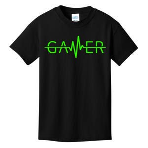 Gamer Heartbeat Video Games Gaming Graphic Kids T-Shirt