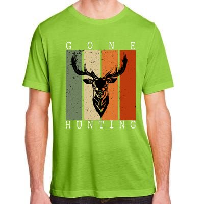 Gone Hunting Vintage Deer Hunting Lover Hunter And Gift Adult ChromaSoft Performance T-Shirt