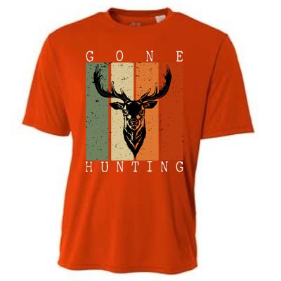 Gone Hunting Vintage Deer Hunting Lover Hunter And Gift Cooling Performance Crew T-Shirt