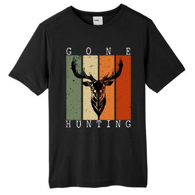 Gone Hunting Vintage Deer Hunting Lover Hunter And Gift Tall Fusion ChromaSoft Performance T-Shirt