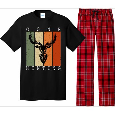 Gone Hunting Vintage Deer Hunting Lover Hunter And Gift Pajama Set