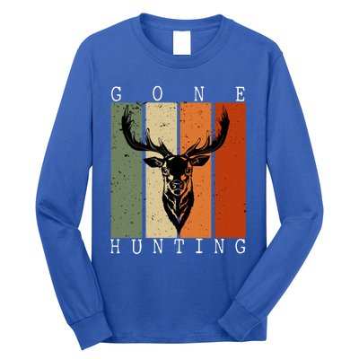 Gone Hunting Vintage Deer Hunting Lover Hunter And Gift Long Sleeve Shirt