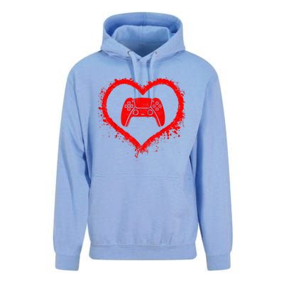 Gamer Heart Valentines Day Video Games Unisex Surf Hoodie