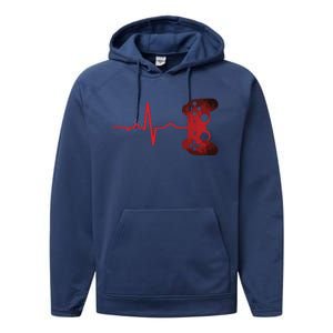 Gamer Heartbeat Video Games Gaming Teens Performance Fleece Hoodie