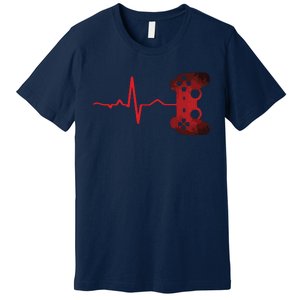 Gamer Heartbeat Video Games Gaming Teens Premium T-Shirt