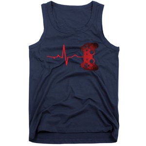 Gamer Heartbeat Video Games Gaming Teens Tank Top