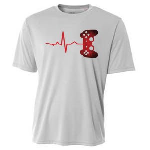 Gamer Heartbeat Video Games Gaming Teens Cooling Performance Crew T-Shirt