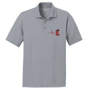 Gamer Heartbeat Video Games Gaming Teens PosiCharge RacerMesh Polo