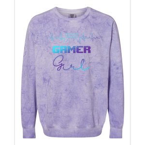 Gamer Heartbeat Video Games Controller Gaming Gift Colorblast Crewneck Sweatshirt