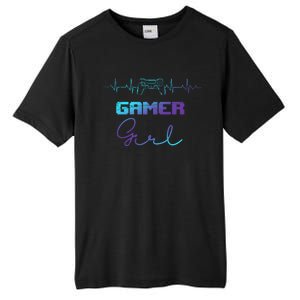 Gamer Heartbeat Video Games Controller Gaming Gift Tall Fusion ChromaSoft Performance T-Shirt